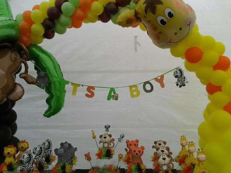 Safari baby shower | Balloon archs/ Arco con globos | Pinterest