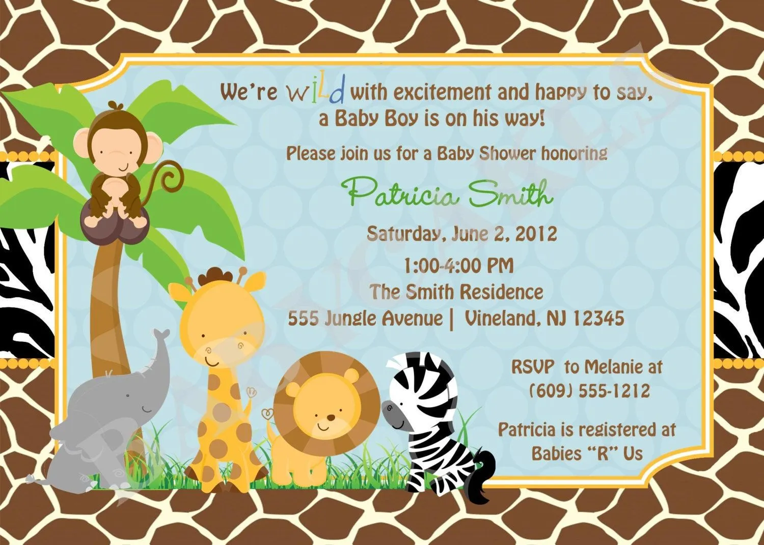 Safari Jungle Animals Baby Shower InvitationZoo by jcbabycakes Safari Jungle Animals Baby Shower InvitationZoo by jcbabycakes