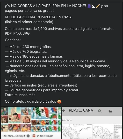 Para salir del apuro'; comparten kit de material escolar gratis en redes sociales Para salir del apuro'; comparten kit de material escolar gratis en redes sociales