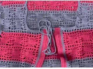 Salita de Crochet: Chaleco Bicolor para niña