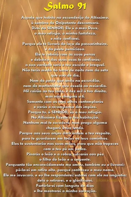 Salmo 91 catolico para imprimir en español - Imagui