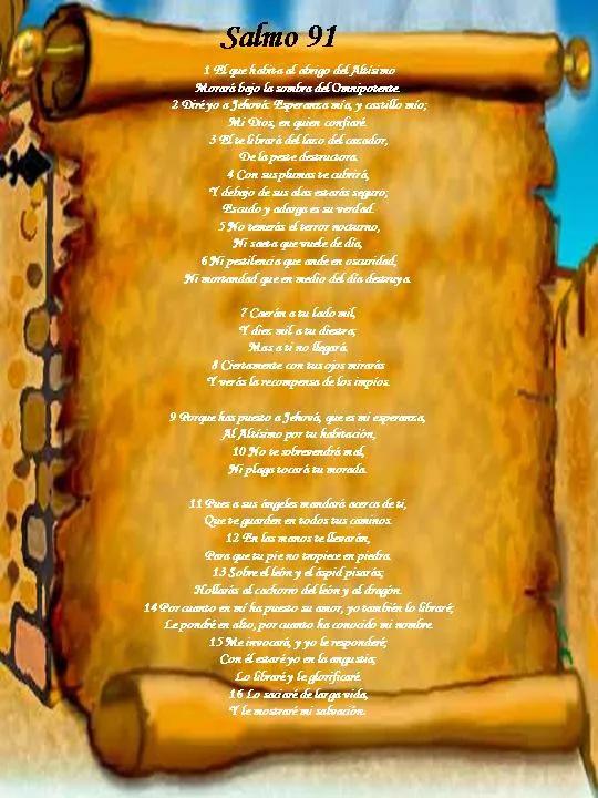 Salmos 91 en español - Imagui