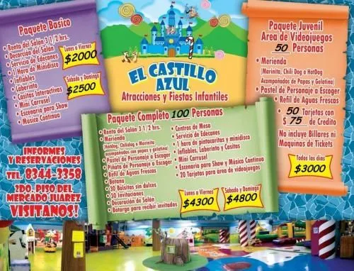 Salon de fiestas infantiles el castillo azul - Nuevo León, Mexico ...