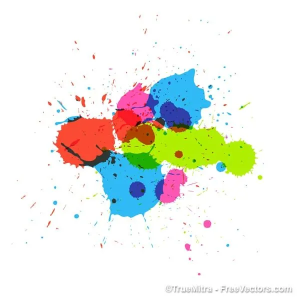 Salpicaduras de pintura de colores vector | Descargar Vectores gratis