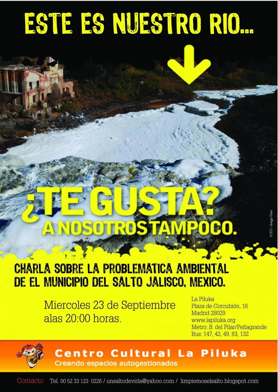 Charla sobre contaminacion Ambiental Municipio Salto /Jalisco. Mexico
