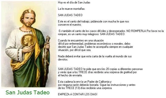 Gifs de oraciones: Oraciones a San Judas Tadeo