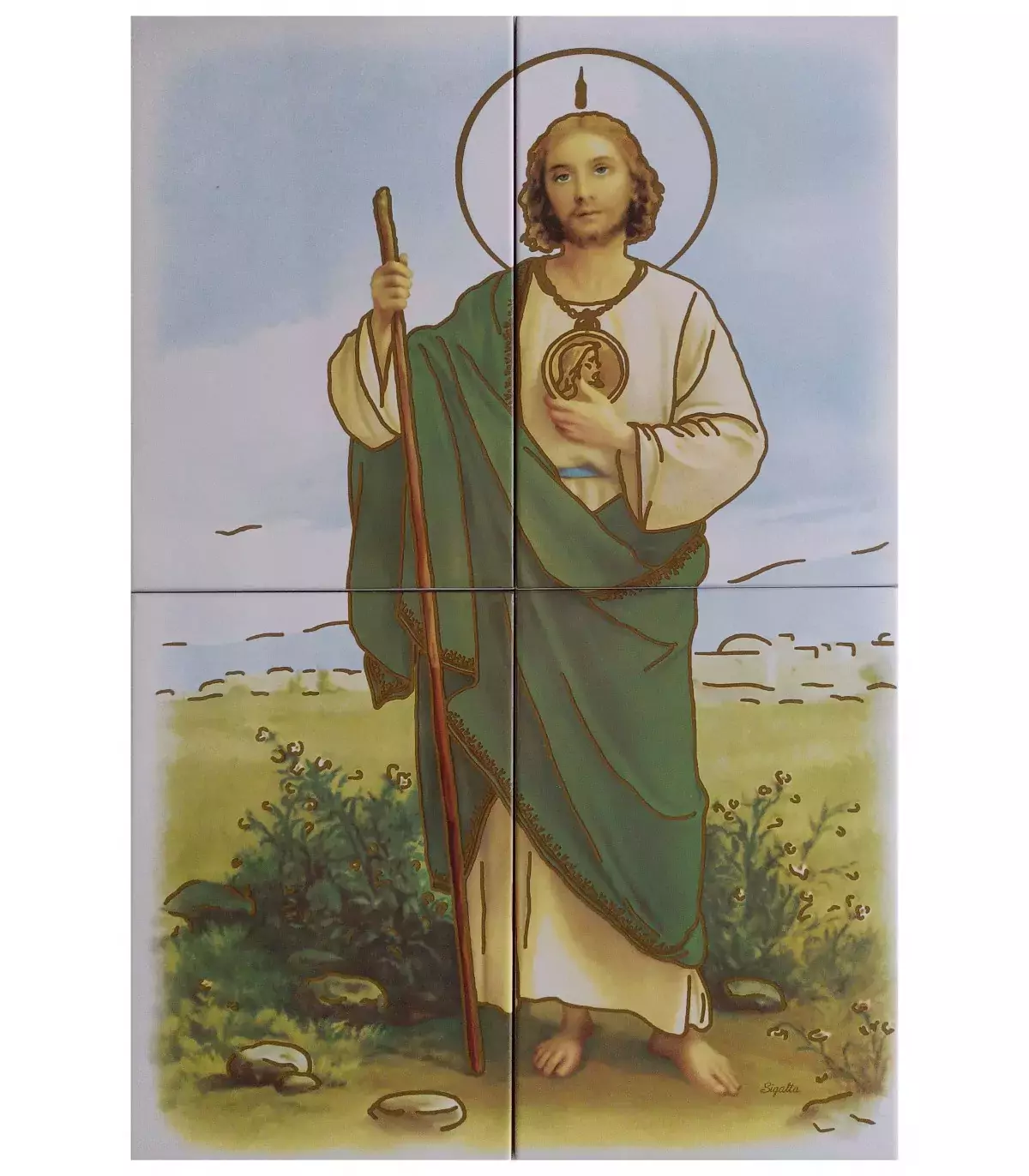 San Judas Tadeo Imagen 40x60 cm en Azulejos - Sigalta