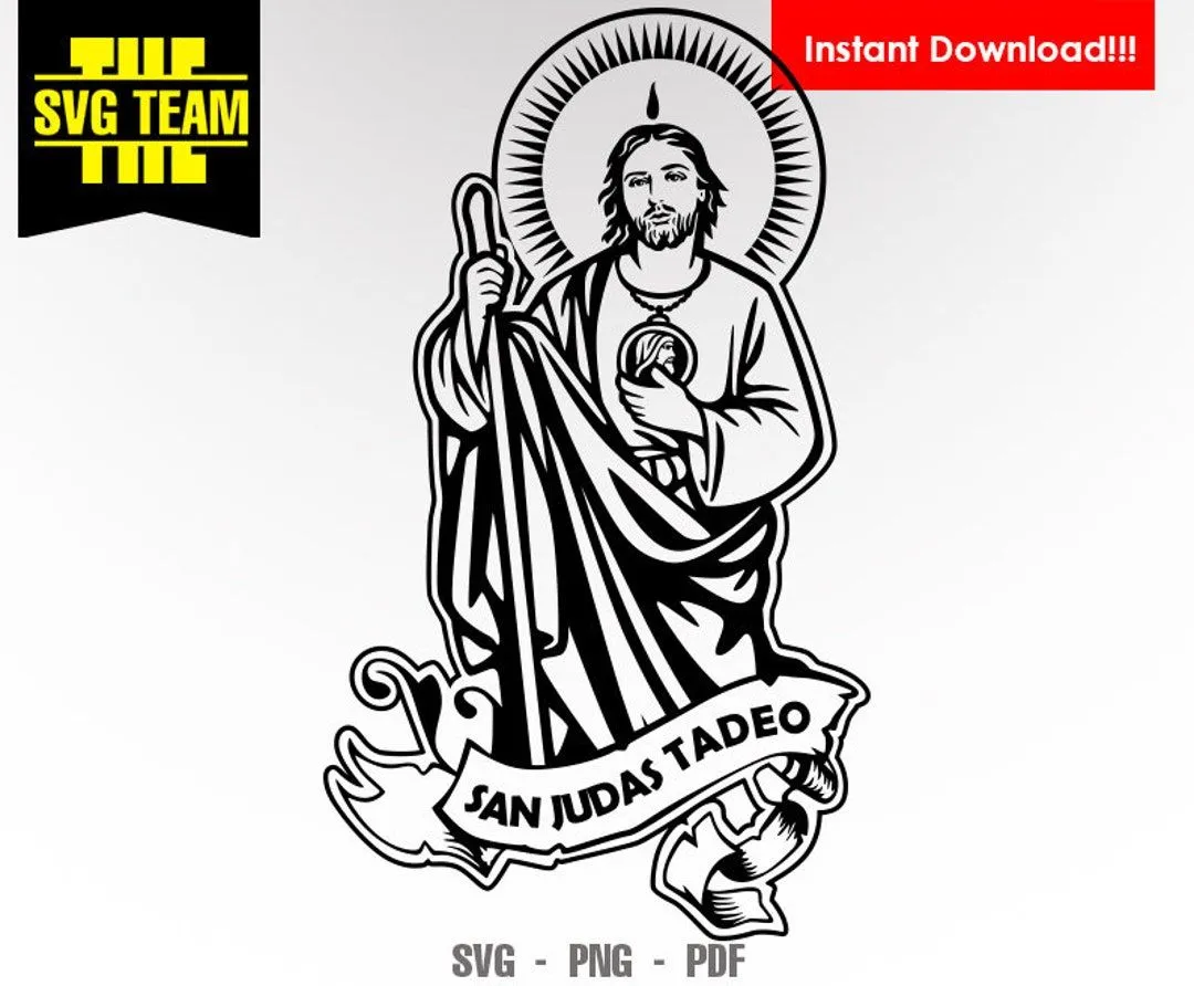San Judas tadeo SVG PNG PDF File t-shirt Svg svg Vector - Etsy México