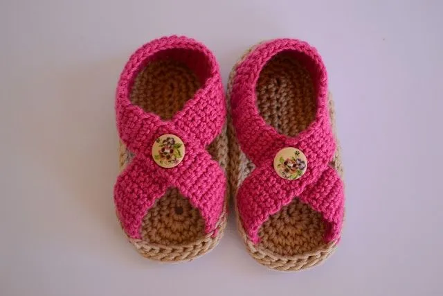 Sandalias de ganchillo de bebés - Imagui