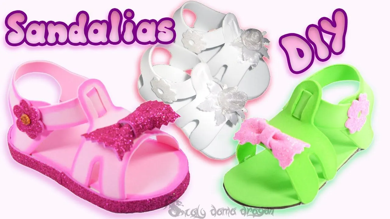 Sandalias de Foamy o Goma eva Souvenir Baby shower, comunión, Bautizo -  YouTube