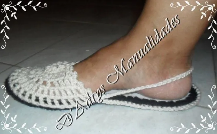 Sandalias tejidas | D Adrys Manualidades Tejidas en Crochet y Dos ...