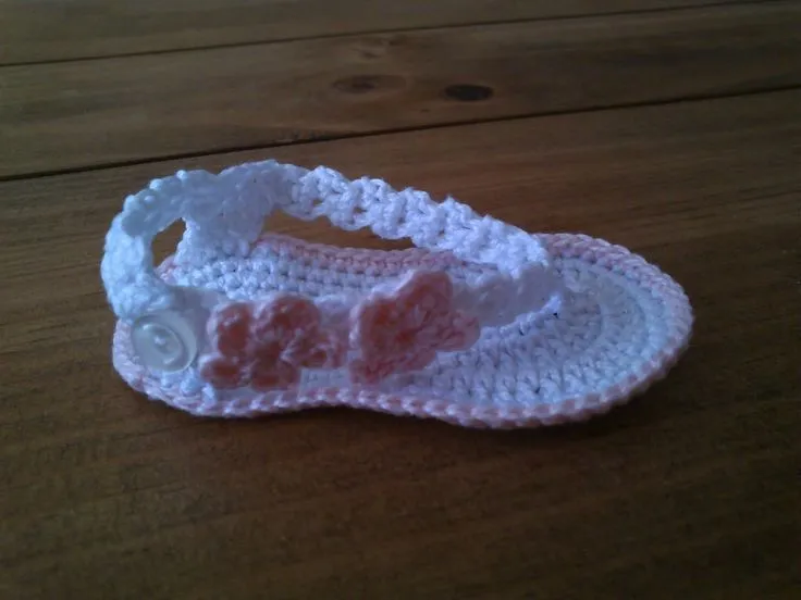 sandalias a crochet | Las labores de Ana: Sandalias de bebé ...