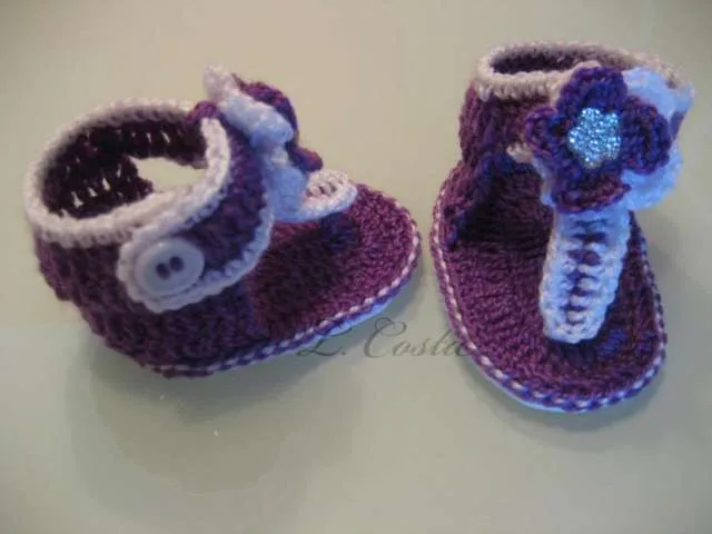 Sandalias, zapatos, botas, gorros... crochet para tu bebé ...