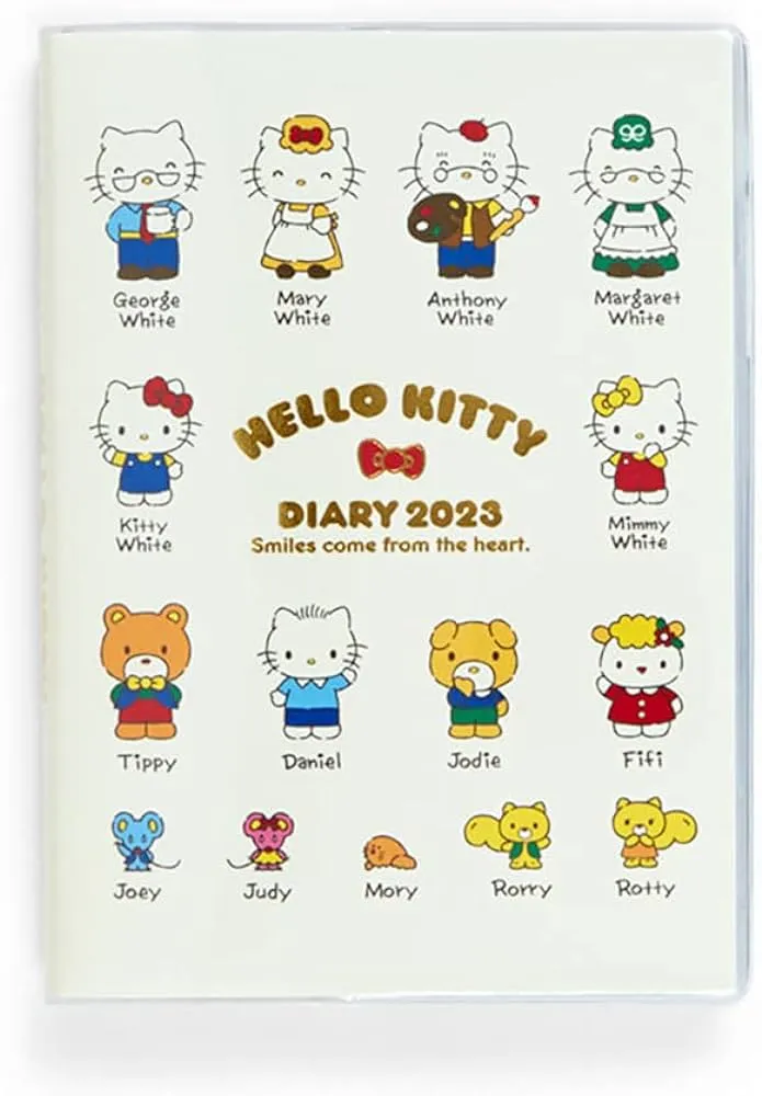 Sanrio 205656 Sanrio 2023 Planificador mensual, tipo de bloque semanal,  tamaño B6, Hello Kitty, comienza octubre 2022, All Rokuday Display, niñas  mayores, personaje, blanco : Amazon.com.mx: Oficina y papelería