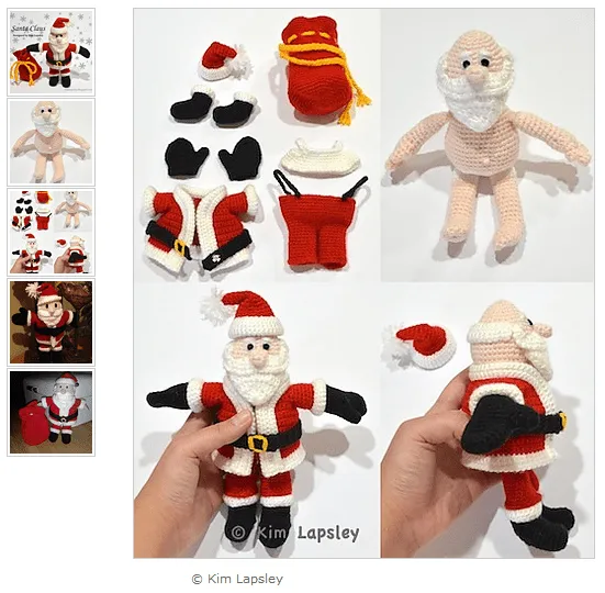 Santa Claus Amigurimi. De Tiendas... - Patrones Crochet