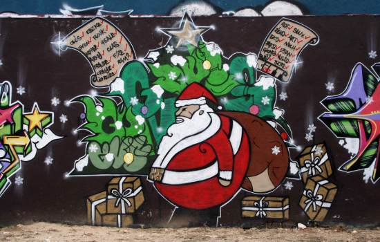 Santa Claus o Papa Noel en Graffiti. Fotos. : Blog de Lujo