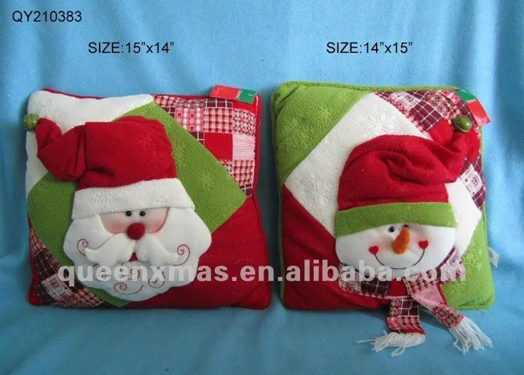 De Santa muñeco de nieve tela patrón almohada | Navidad, Google y ...