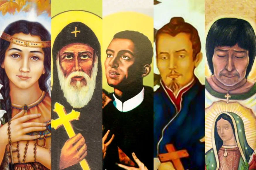 5 santos de color