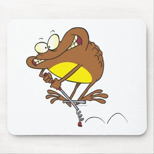 sapo tonto en dibujo animado del palillo de pogo tapetes de raton ...