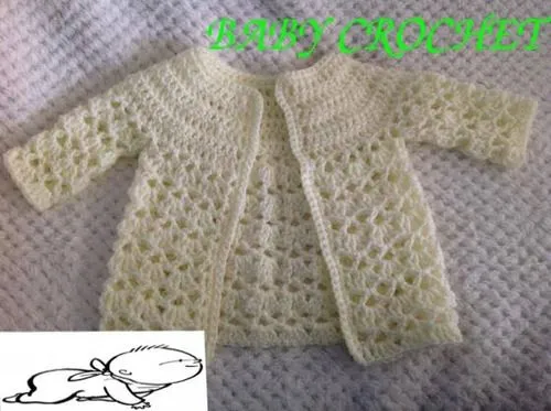 Saquito bebé crochet facil - Imagui