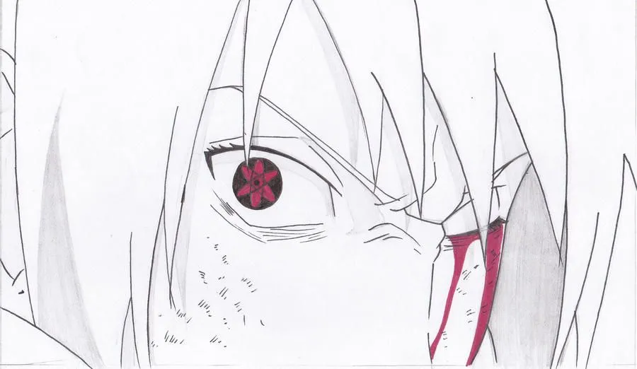 Sasuke sharingan dibujo a lapiz - Imagui