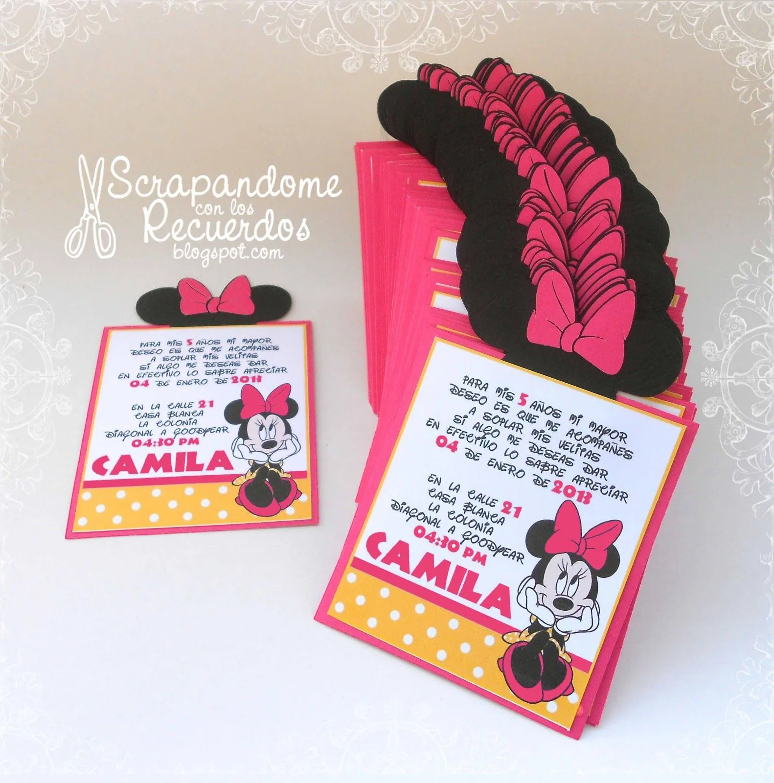 Scrapandome Con Los Recuerdos: Minnie Mouse Party - Camila Cumple 5 Scrapandome Con Los Recuerdos: Minnie Mouse Party - Camila Cumple 5