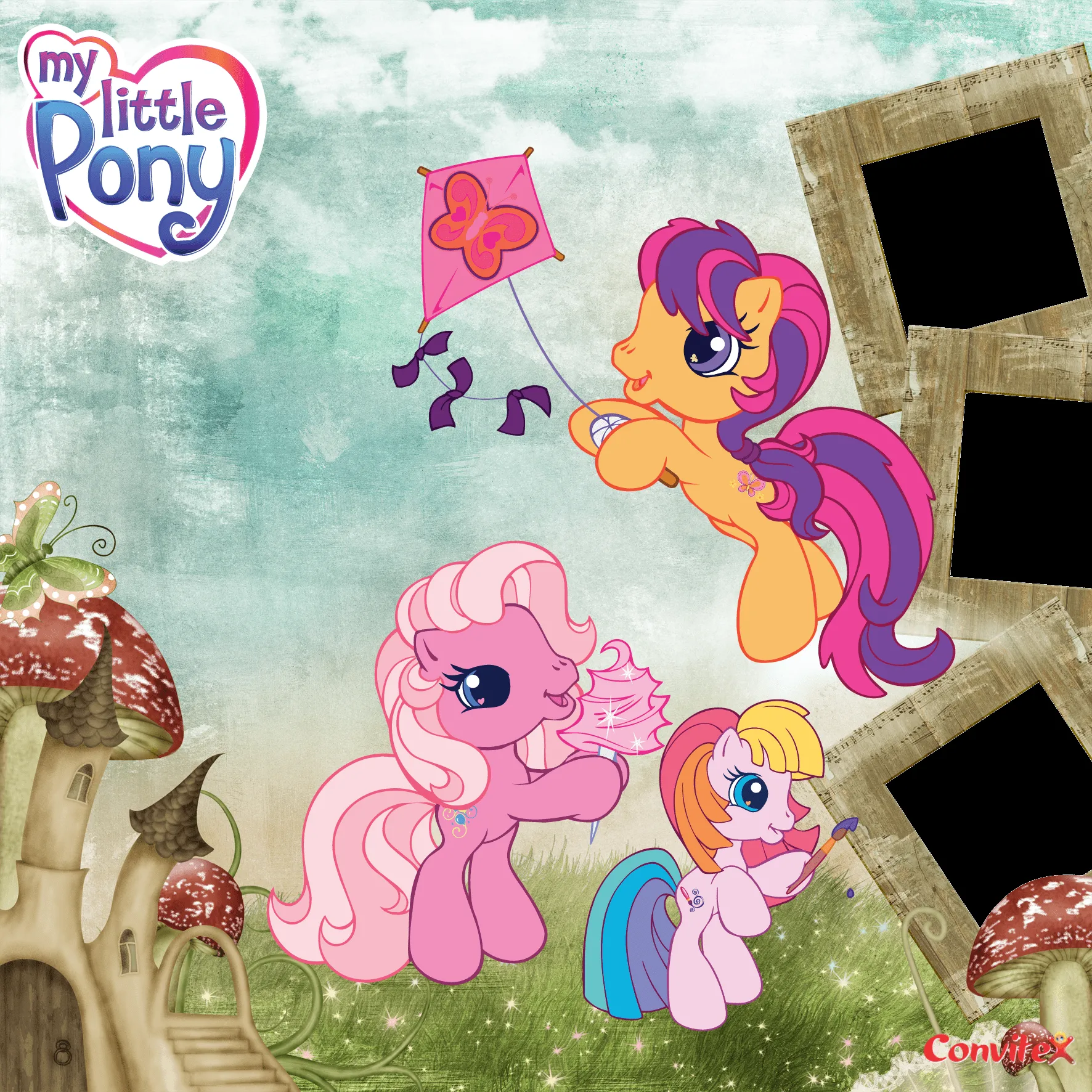Scrapbook, Convite ou Frame My Little Pony | Convitex Scrapbook, Convite ou Frame My Little Pony | Convitex