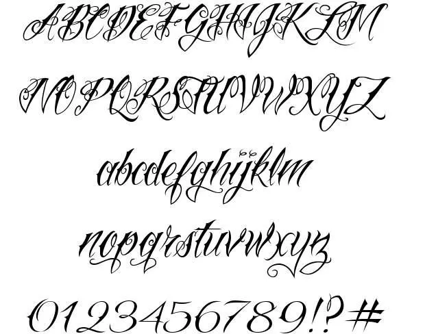 script fonts | VTC Nue Tattoo Script font by Vigilante Typeface ...