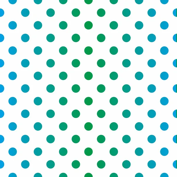 Seamless pattern with gradient blue and green polka dots on white ...