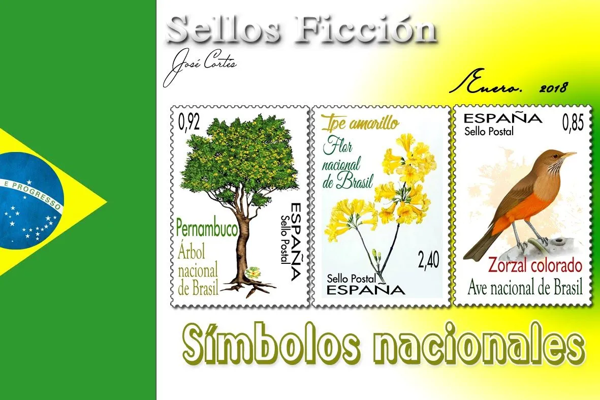 SELLOS FICCIÓN: Símbolos naturales de Brasil