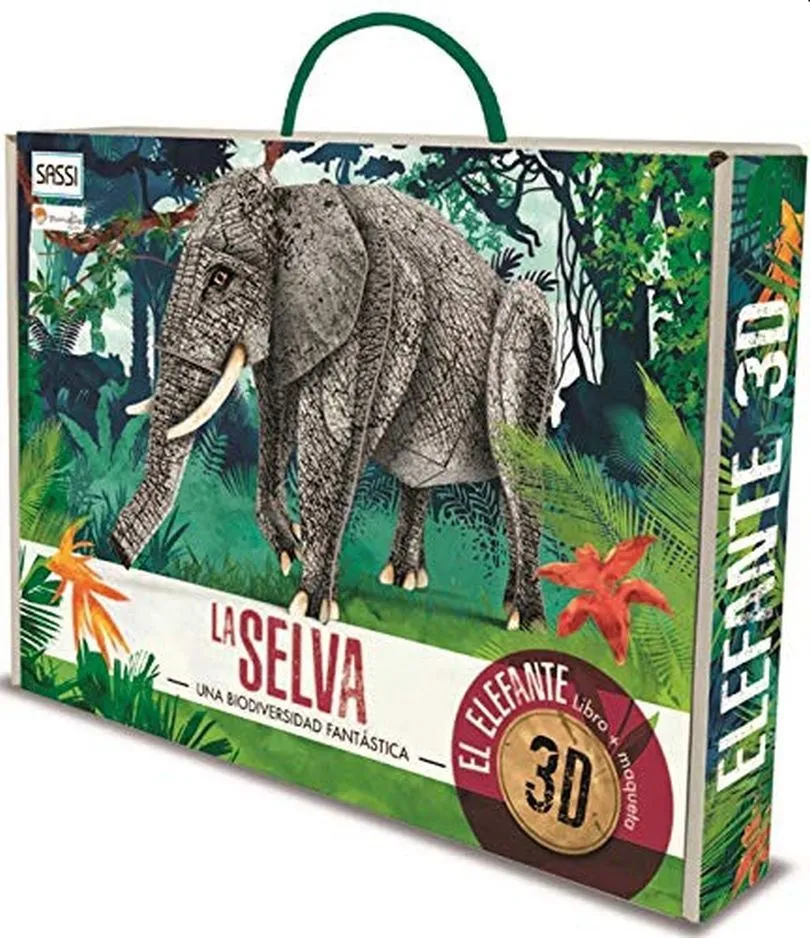La selva una biodiversidad fantástica. El elefante (Libro + maqueta 3D).  TOME E.. Libro en papel. 9788418127007 Librería El Sótano