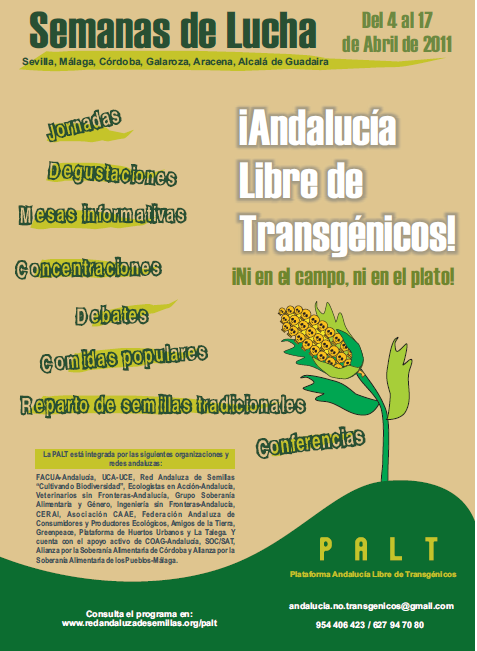 Semana de Lucha por una Andalucía Libre de Transgénicos (PALT ...