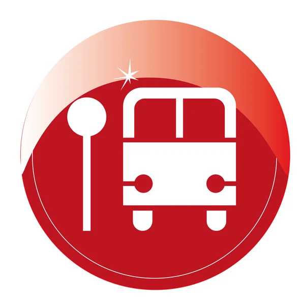 Señal de parada de autobús rojo — Vector stock © JoKalar01 #37212117