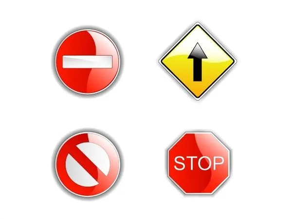 Las señales de tráfico Vector icono - vectores gratis para su ...