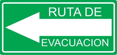Señaletica Señaleticas Ruta Evacuacion Izquierda -Extintores Remex ...