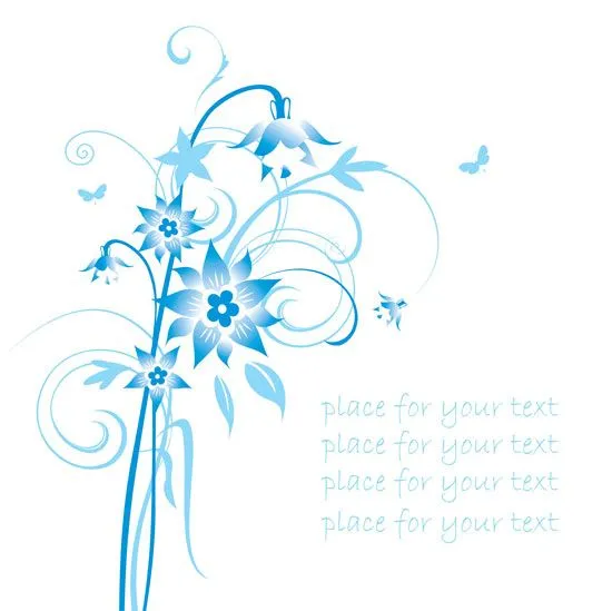 Dibujos de flores azules - Imagui