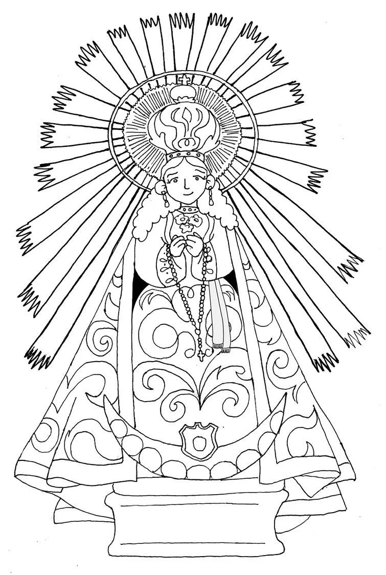 NUESTRA SEÑORA DEL MILAGRO DE SALTA para pintar. | Dibujos, Virgen maría  dibujo, Virgen de chiquinquira