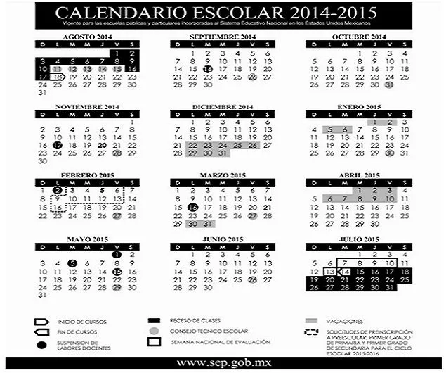 Da a conocer la SEP el calendario escolar del ciclo 2014-2015 ...