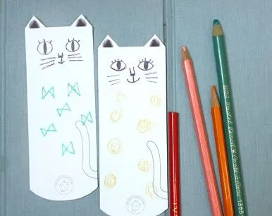 Un separador para libros muy gatuno - Guía de MANUALIDADES Un separador para libros muy gatuno - Guía de MANUALIDADES