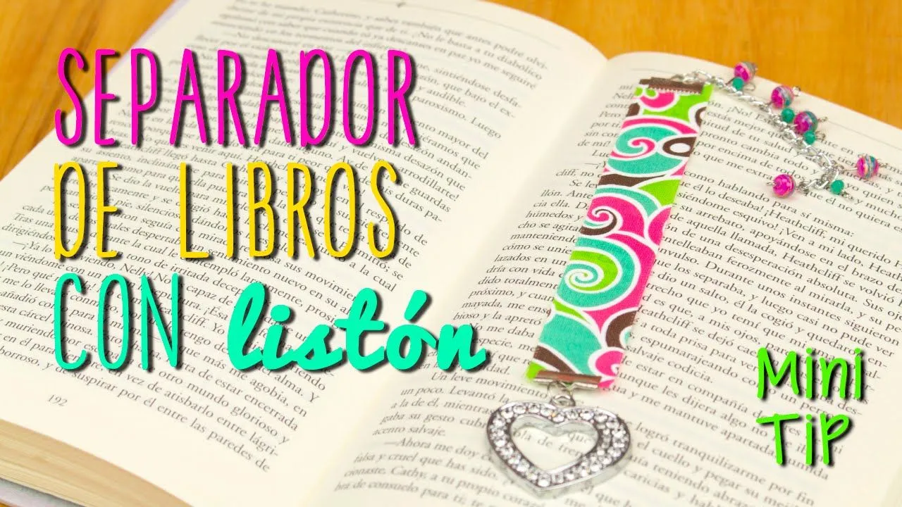 Cómo hacer separador de libros con listón, ¡originales! | Manualidades