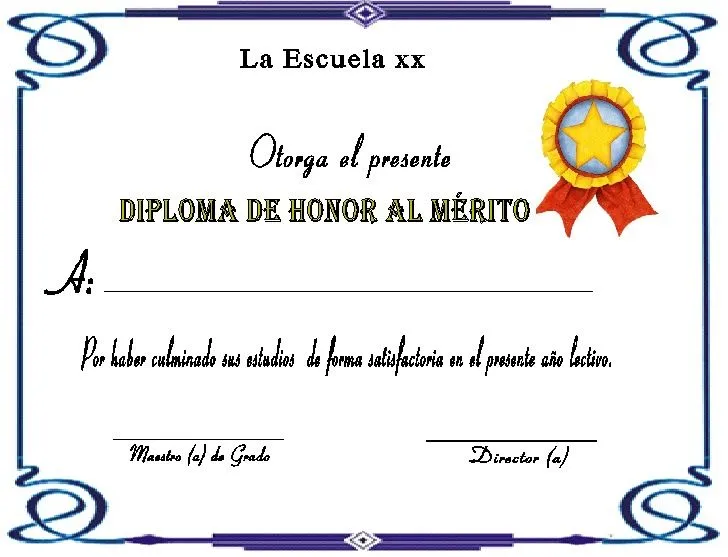 Diplomas de honor al mérito | A mi manera