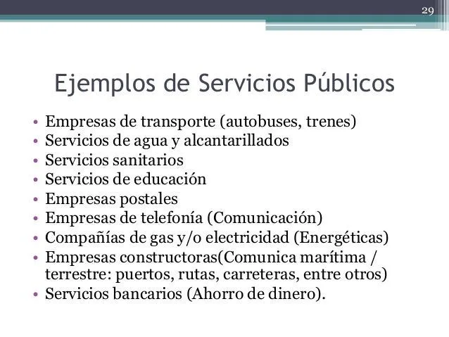 El servicio publico