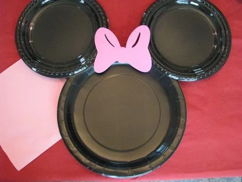 Minnie Mouse con platos. Fiestas infantiles. | Ideas y material ...