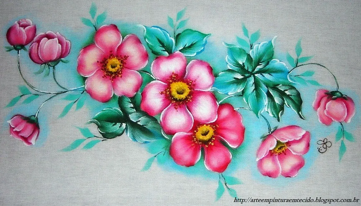 Sessão Pintura em Tecido - Flores | Ateliê da Mamy