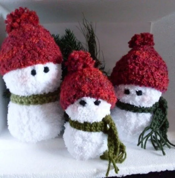 Set of 3 Adorable Snowmen For Your Mantel by BeaconHillCollect
