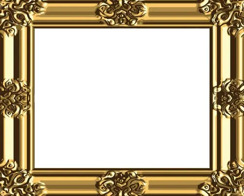 Set of Antique Gold Photo Frame elements vector 03 - Vector Frames ...