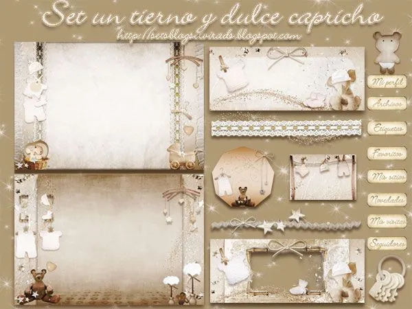 Set´s para tu Blog: SET UN TIERNO Y DULCE CAPRICHO Set´s para tu Blog: SET UN TIERNO Y DULCE CAPRICHO