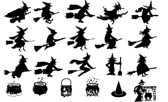 5 Sets de Siluetas vectorizadas de Halloween – Puerto Pixel ...