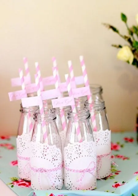 Shades of pink and vintage doyley Baby Shower Party Ideas | Baby ...