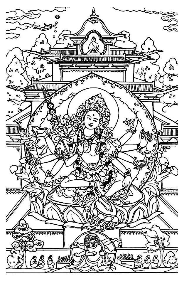 Shiva, dios del yoga - India y Bollywood - Colorear para Adultos